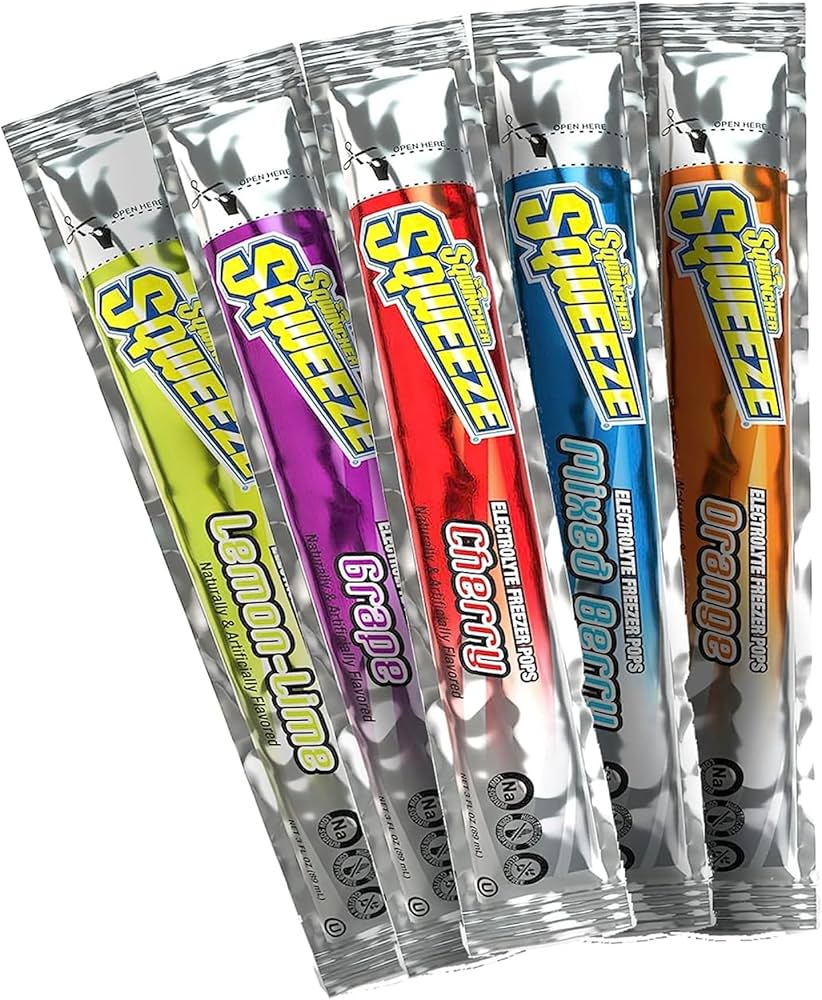 159200201 Sqwincher® Sqweeze®  Electrolyte Pops, Assorted, 3oz